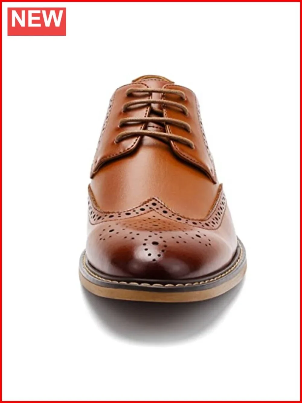 Men's Wingtip Lace-Up Dress Shoes Leather Oxfords Business Casual